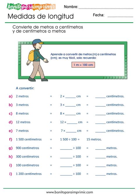 Ficha De Unidades De Longitud Para Segundo Grado De Primaria Segundo