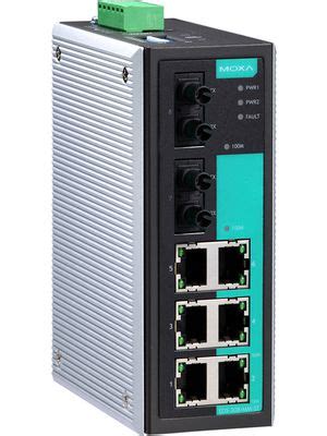 Eds Mm St T Moxa Ethernet Switch Rj Portar Fiberportar St