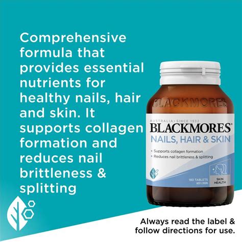 Buy Blackmores Nails Hair And Skin 180 Tablets Exclusive Size Online At