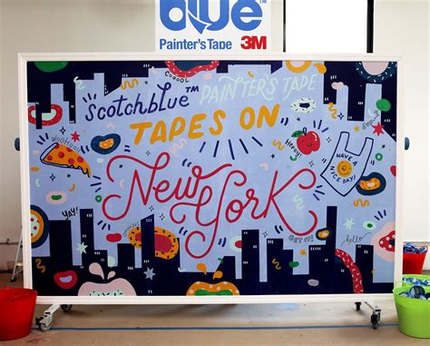 Live Mural Painting For Craft Show In New York City Using 3m Tape Art