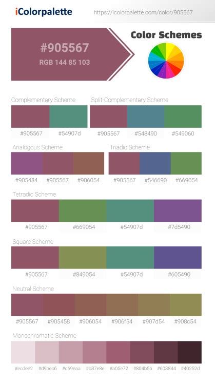 Pantone 208 U Color Hex Color Code 905567 Information Hsl Rgb