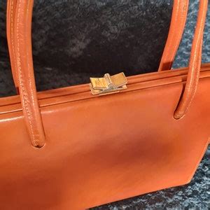 Vintage S Kelly Style Frame Tan Handbag By Ackery Of London Etsy