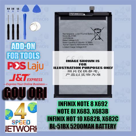 Infinix Hot Note X Note I X X B X B X C BL BX X Battery Hot Note I