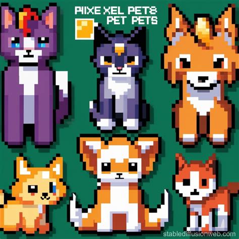 Pixel Art Animals and Mythical Creatures | Stable Diffusion Online