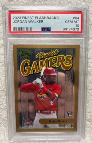 2023 Topps Finest Flashbacks Jordan Walker RC PSA 10 St Louis