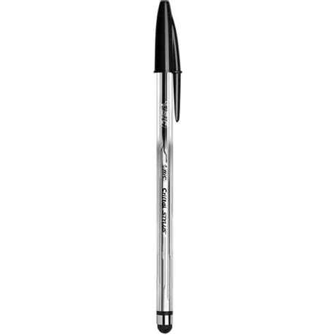 BIC BIC Stylo stylet à capuchon CRISTAL STYLUS 2 en 1 pointe moyenne