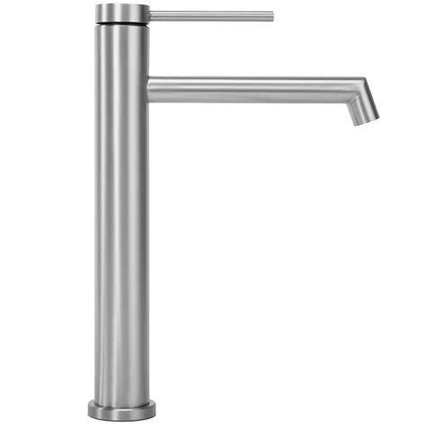 Bateria Umywalkowa Rea Foss Nikiel Szczotkowany Inox Wysoka Nickel