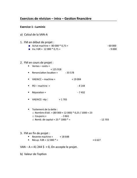 Exercices De R Vision Intra Solution A Exercices De R Vision