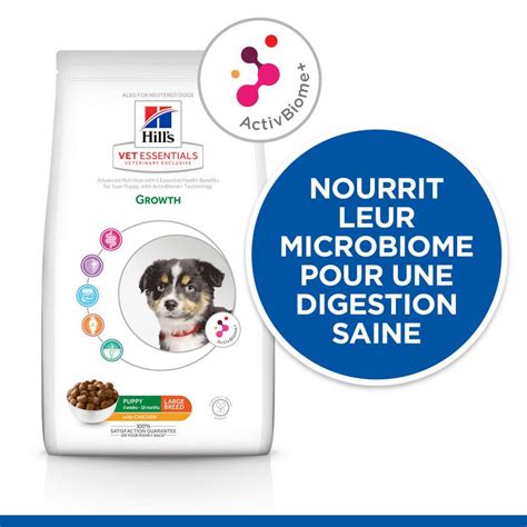 Croquettes Vet Essentials Puppy Growth ActivBiome Large Breed Poulet