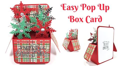 Pop Up Box Card Christmas Cards Easy Pop Up Box Card Youtube