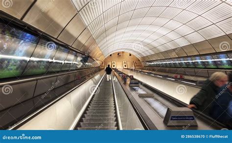 The New Bond Street Station Escalators For The Elizabeth Line Stock