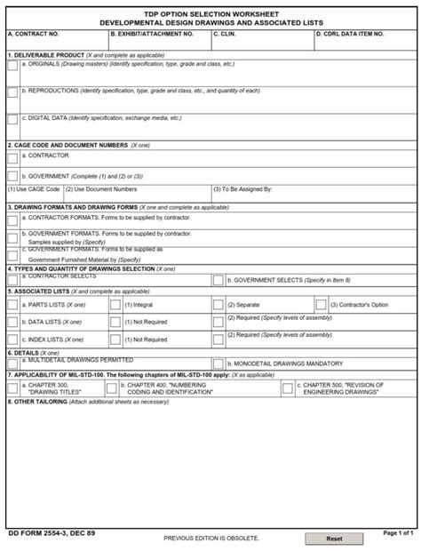 Dd Form Developmental Design Drawings And Associated Lists