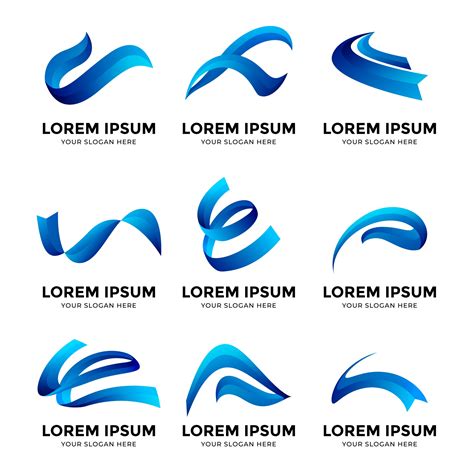 Blue Ribbon Logo Collection 2475551 Vector Art at Vecteezy