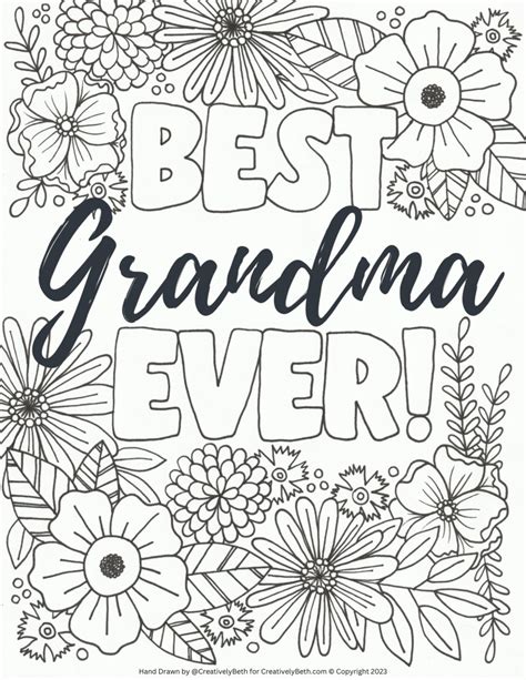 Great Grandma Coloring Pages