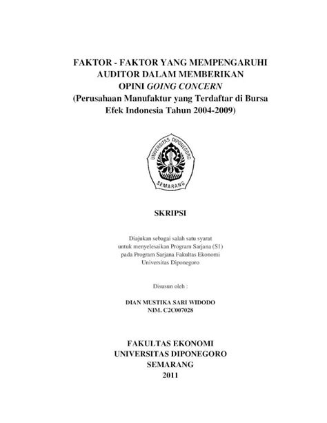 Pdf Faktor Diponegoro Universityeprints Undip Ac Id