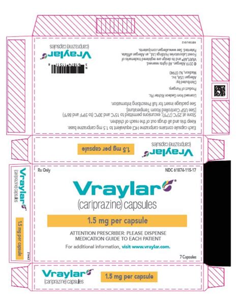 VRAYLAR Cariprazine Capsule Gelatin Coated VRAYLAR Cariprazine Kit