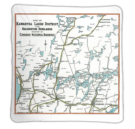 SAMPLE Kawartha Lakes Map Blanket — Jaxx & Marbles