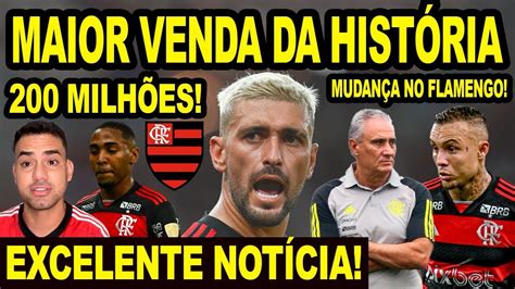 MAIOR VENDA DA HISTÓRIA NO FLAMENGO 200 MILHÕES EXCELENTE NOTÍCIA NO