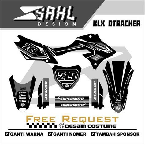 Decal Sticker Motor Cross Klx Dtracker New Fullbody Dekal Stiker