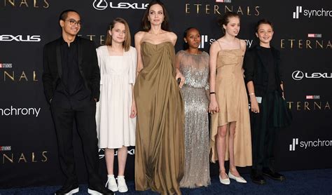 How many biological children does Angelina Jolie have? 'Eternals' star attends Los Angeles ...