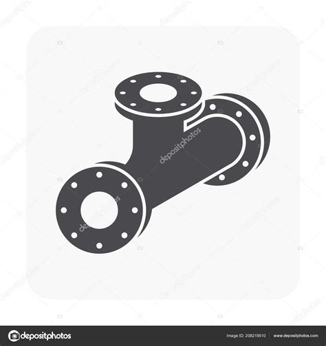 Steel Pipe Connector Icon Set Stock Vector By Roncivil 208219510