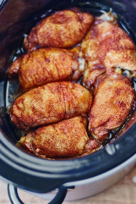 Crispy Juicy Chicken Thighs Slow Cooker Recipe