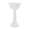 Bloem Grecian 32 In Casper White Plastic Urn Tall Pedestal Planter