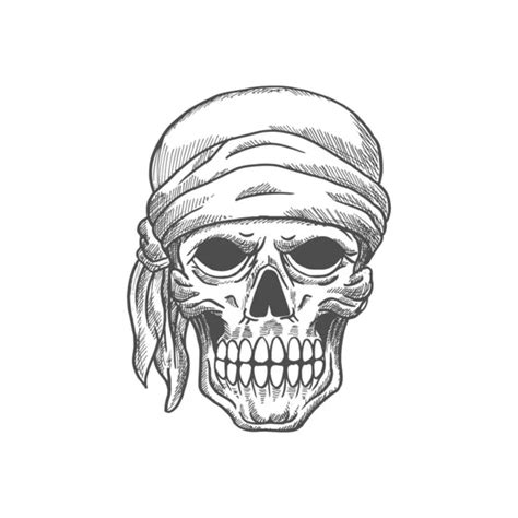 Skull With Bandana Vector