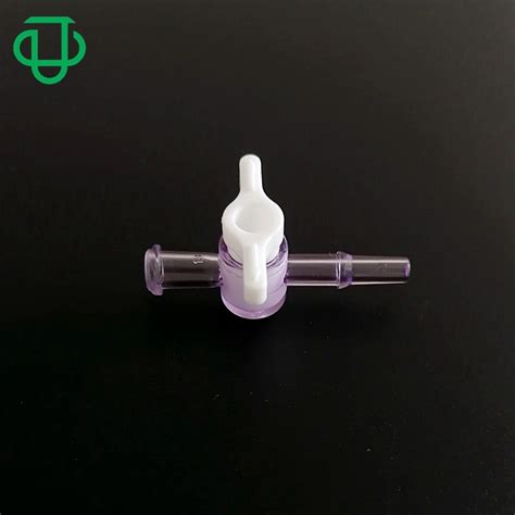 Purple Pc Body One Way Female To Slip Male Luer Stopcock Valve Luer