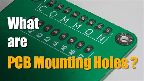 What Are Mounting Holes Pcb Knowledge Youtube