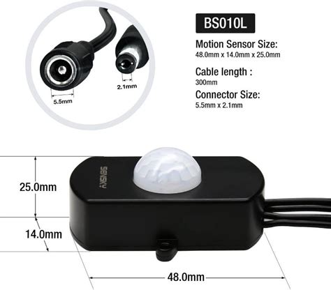 Sensky Bs Hl V V Dc A Pir Motion Sensor Switch Distance Time Lux