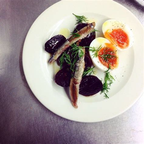 Smoked Anchovies Baby Beets And A Soft Egg