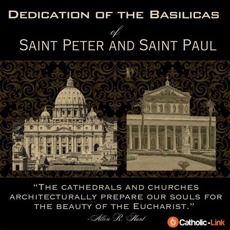 What Is The Dedication Of The Basilicas Of St Peter And St Paul