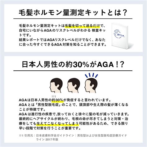 【楽天市場】aga 男性型脱毛症 による 抜け毛 ・ 薄毛 リスク 検査キット【 毛髪ホルモン量測定キット 】ジヒドロテストステロン