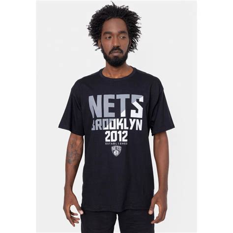 Camiseta Nba Plus Size Spotlight Brooklyn Nets Masculino Preto Netshoes