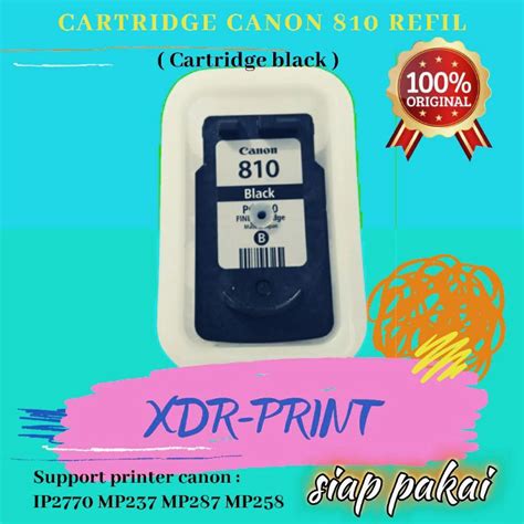 Jual Cartridge Hitam Printer Canon Mp237 Siap Pakai Tinta Hitam Printer