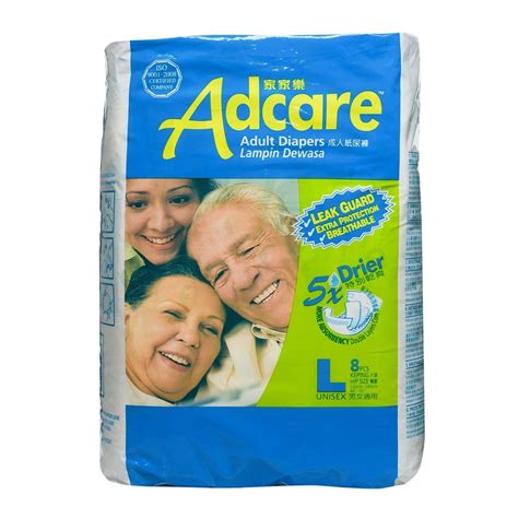 Buy Adcare Adult Diapers Leak Guard L Size 8 Pcs X 12 Bags Eromman