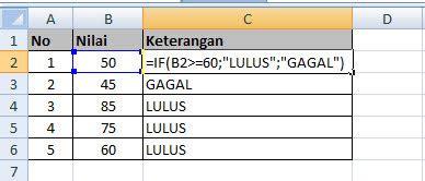 Rumus IF excel lengkap (2 kondisi,3 kondisi, 4 kondisi dan If bersarang ...