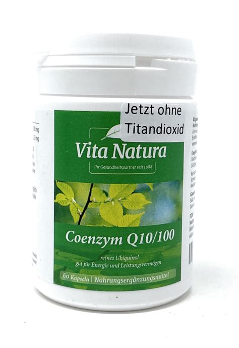 Q10 Hochdosiert Kaufen Vita Natura Coenzym Q 10 100 60 Veg Softgels