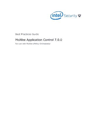 Fillable Online McAfee Application Control 7 Fax Email Print PdfFiller
