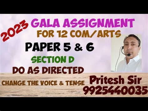 Do As Directed Std Gala Assignment English Paper Solution Change