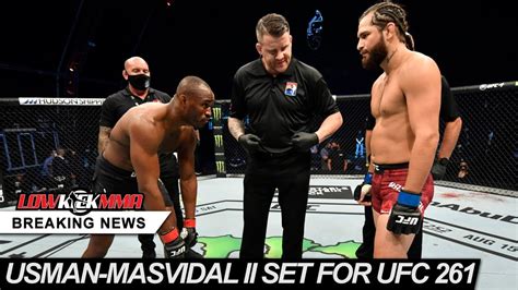 Kamaru Usman Vs Jorge Masvidal Ii Will Headline Ufc 261 Youtube