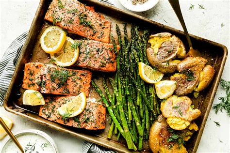 Sheet Pan Salmon And Asparagus With Crispy Potatoes PWWB