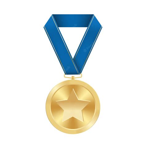 Premium Vector Golden Award Medal With Star Illustration From