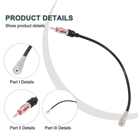 Verstellbarer Autoradio Antennenadapter Iso Auf Din Kabel F R Fm Am