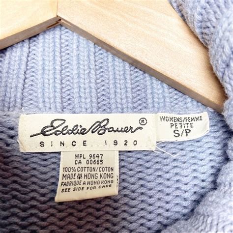 Eddie Bauer Turtleneck Sweater Snowflake Periwinkle S Gem