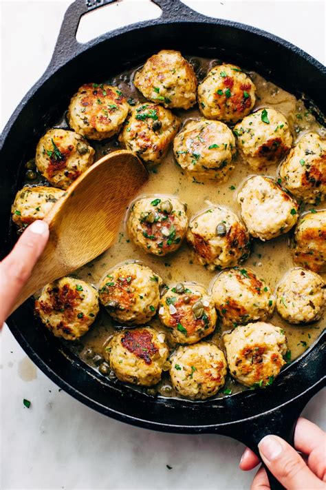 Rustic Chicken Piccata Meatballs Are A Delicious Take On A Classic