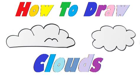 Very Easy How To Draw Clouds Drawing Lessons For Kids Youtube