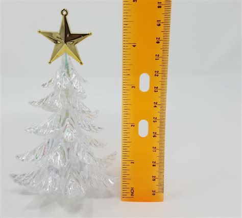 Miniature Iridescent Clear Acrylic Plastic Christmas Tree For Etsy