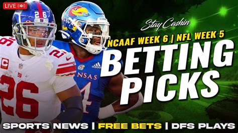 Nfl Week 5 Picks Against The Spread College Football Week 6 Bets Youtube